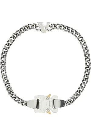 1017 ALYX 9SM Silver metal necklace