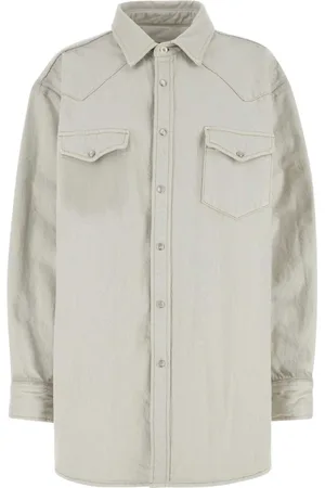 Maison Margiela Shirts, female, , 2XS, Oversize Chalk Denim Shirt