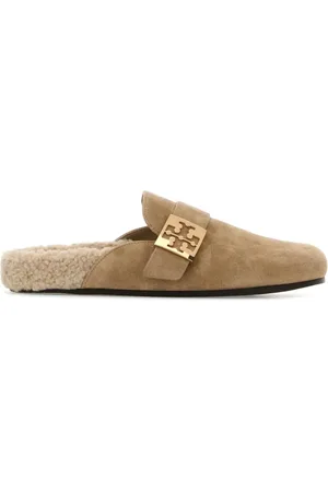 Tory Burch Slippers, female, , 6 UK, Mellow Cappuccino Suede Slippers