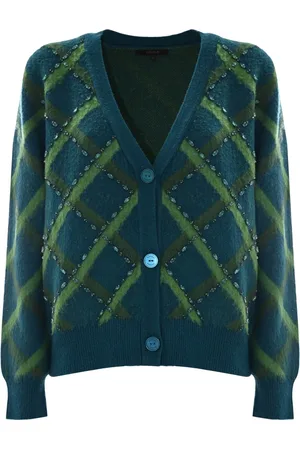 Kocca Cardigans, female, , XS, Diamond Pattern Cardigan with Rhinestones