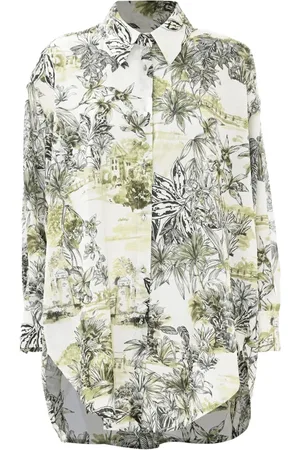 Kocca Shirts, female, , S, Patterned Cotton Long-Sleeved Shirt