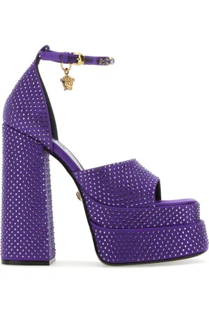 VERSACE Satin Medusa Aevitas sandals