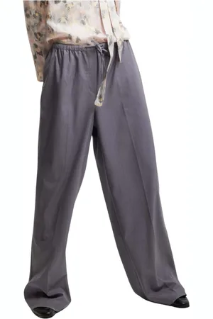 Kocca Wide Trousers, female, , S, Drawstring Pinstriped Trousers
