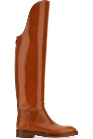 Durazzi Milano Over-knee Boots, female, , 3 UK, Caramel Equestrian Leather Boots