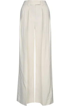 Brunello Cucinelli Wide Trousers, female, , XS, Wide Leg Linen Trousers