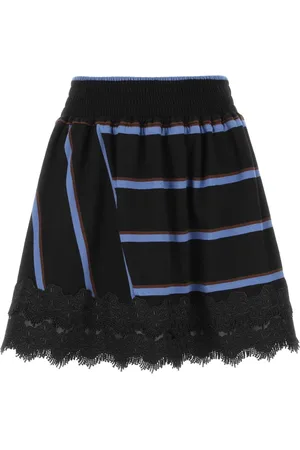 KOCHÉ Embroidered cotton mini skirt