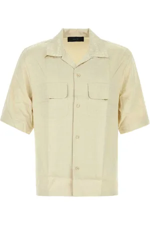 AMIRI Short Sleeve Shirts, male, , M, Satin Embroidered Shirt