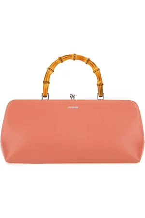 Jil Sander Handbags, female, , ONE SIZE, Goji Bamboo Salmon Leather Handbag