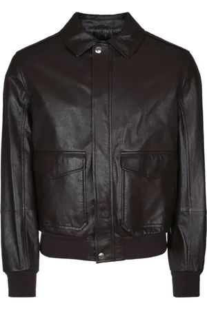 Brunello Cucinelli Leather Jackets, male, , M, Aviatore Leather Jackets