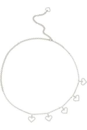 Alessandra Rich Belts, female, , ONE SIZE, crystal belt with heart pendants