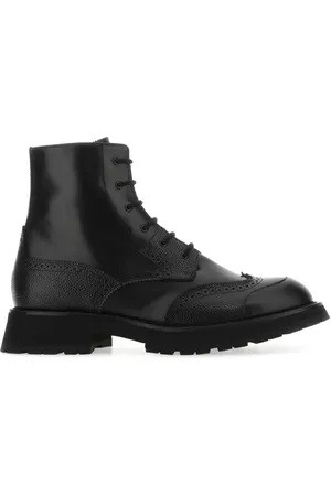 Alexander McQueen Leather Punk Worker Ankle Boots