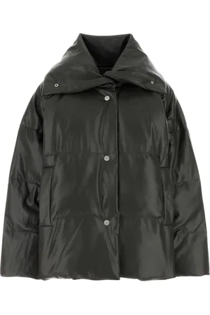 Nanushka Charcoal Synthetic Leather Down Jacket