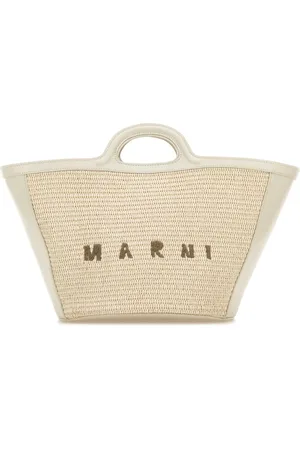 Marni Tropicalia Summer Handbag in White Leather