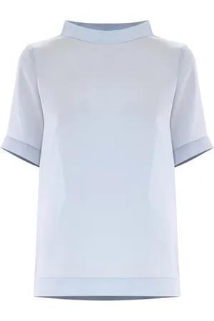 Kocca Blouses, female, , XS, High Neck Short Sleeve Blouse