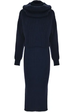 Kocca Ribbed Knit Hooded Dress