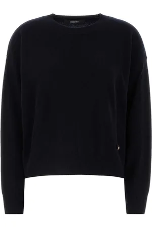 VERSACE Round-neck Knitwear, female, , 2XS, Midnight Wool Blend Jumper