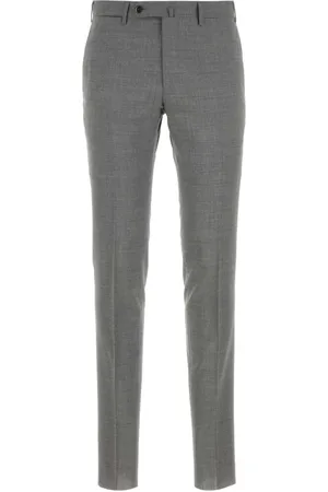 PT Torino Slim-fit Trousers, male, , S, Grey Stretch Wool Pant