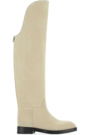 Durazzi Milano Over-knee Boots, female, , 4 UK, Sand Suede Equestrian Boots
