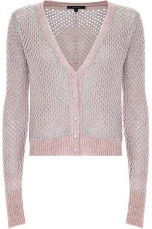 Kocca Layered Openwork Cardigan with Shiny Details
