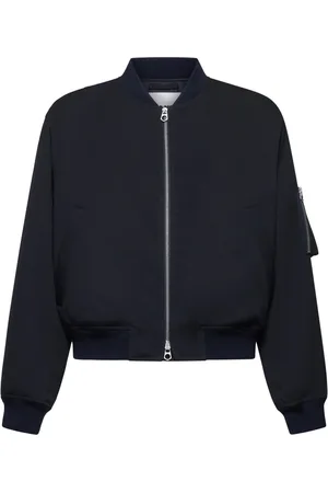 Jil Sander Bomber Jackets, male, , S, Blue Bomber Jacket with Zip Closure