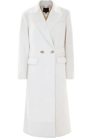 Kocca Elegant Jewelled Button Belted Coat