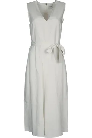 Calvin Klein Linen Blend V Neck Dress