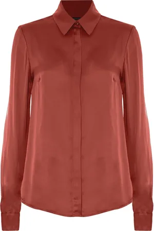 Kocca Shirts, female, , XS, Elegant Minimalist Shirt with Concealed Buttons