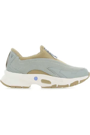 Alexander McQueen Sneakers, female, , 4 UK, Multicolor Fabric and Suede Slip-On Trainers