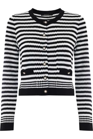 Kocca Cardigans, female, , L, Patterned Wool Blend Jumper with Jewelled Buttons