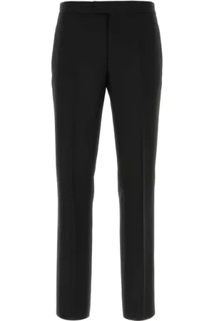 VERSACE Slim-fit Trousers, male, , M, Stylish Wool Blend Trousers