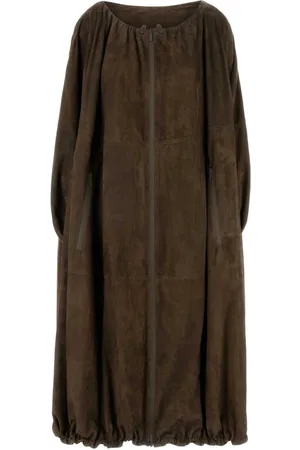 Salvatore Ferragamo Maxi Dresses, female, , XS, Suede Overcoat