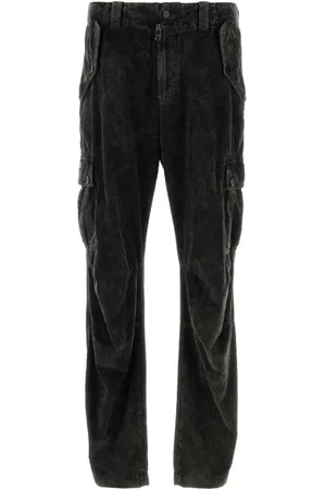 Dolce & Gabbana Straight Trousers, male, , L, Stretch Corduroy Cargo Pant