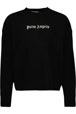 Palm Angels Round-neck Knitwear, male, , S, Round Neck Long Sleeve Jumper