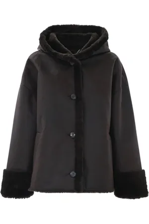 Kocca Faux Fur & Shearling Jackets, female, , L, Fur-lined hooded sheepskin jacket
