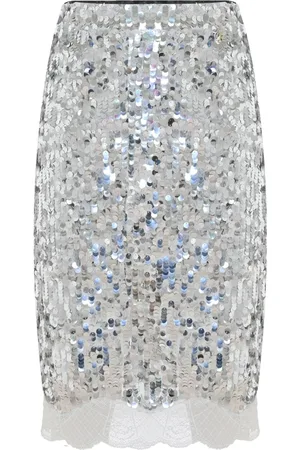Kocca Midi Skirts, female, , L, Sequinned Lace Pencil Skirt