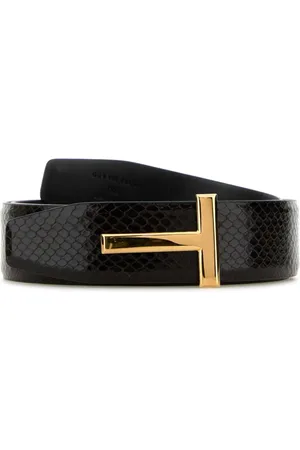 Tom Ford Belts, male, , 90 CM, Dark Reversible Leather Belt
