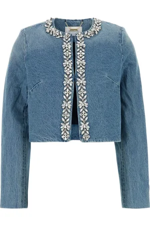 ZIMMERMANN Denim Jackets, female, , XS, Embellished Denim Jacket for Women