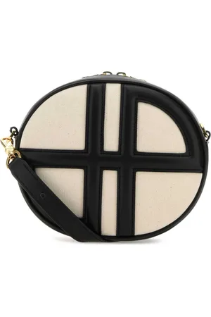Patou Denim and leather shoulder bag