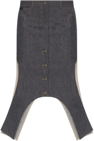 Courrèges Denim Skirts, female, , W27, Asymmetric-Hem Denim Skirt