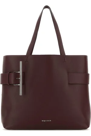 Alexander McQueen Tote Bags, female, , ONE SIZE, Leather T-Bar Shopping Bag