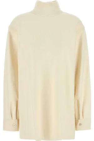 Jil Sander Cream Wool Blend Blouse