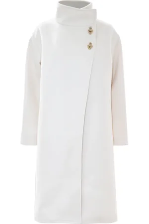 Kocca Single-Breasted Coats, female, , L, Jewelled Button High Neck Coat