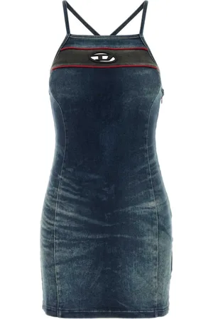 Diesel Short Dresses, female, , XS, De-Pilu Mini Dress in Stretch Denim