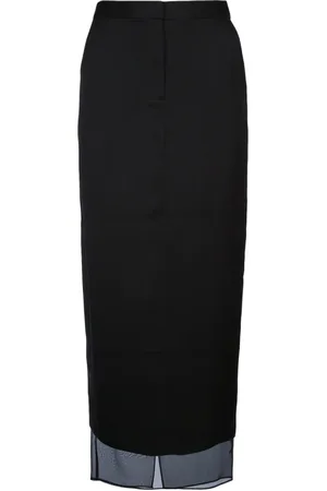 Calvin Klein Sheer Panel Ankle Skirt