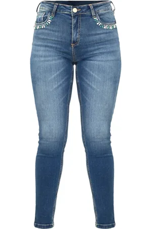Kocca Skinny Jeans, female, , W28, Rhinestone Appliquéd Slim Fit Jeans