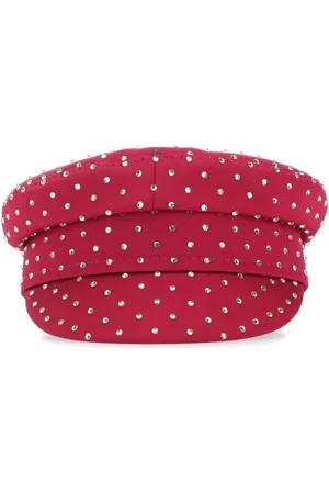 Ruslan Baginskiy Hats, female, , S, Tyrian Purple Satin Baker Boy Hat