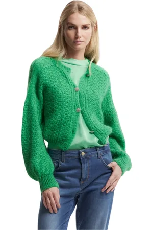 Kocca Cardigans, female, , L, Charming Knit Cardigan with Bishop Sleeves