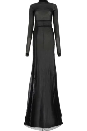ANN DEMEULEMEESTER Gowns, female, , S, Long Sleeved Crewneck Maxi Dress