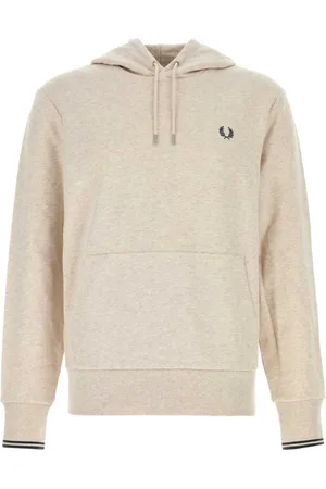 Fred Perry Hoodies, male, , XL, Sand Melange Cotton Sweatshirt