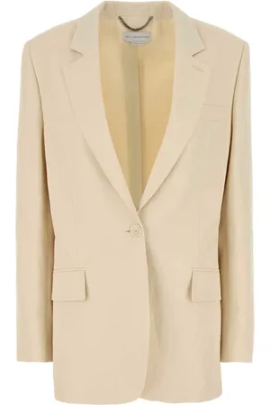 Stella McCartney Blazers, female, , S, Ivory Viscose Blend Blazer